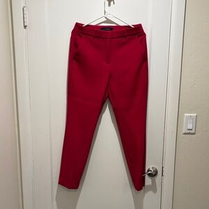 White House Black Market Vibrant Red Ankle Pants